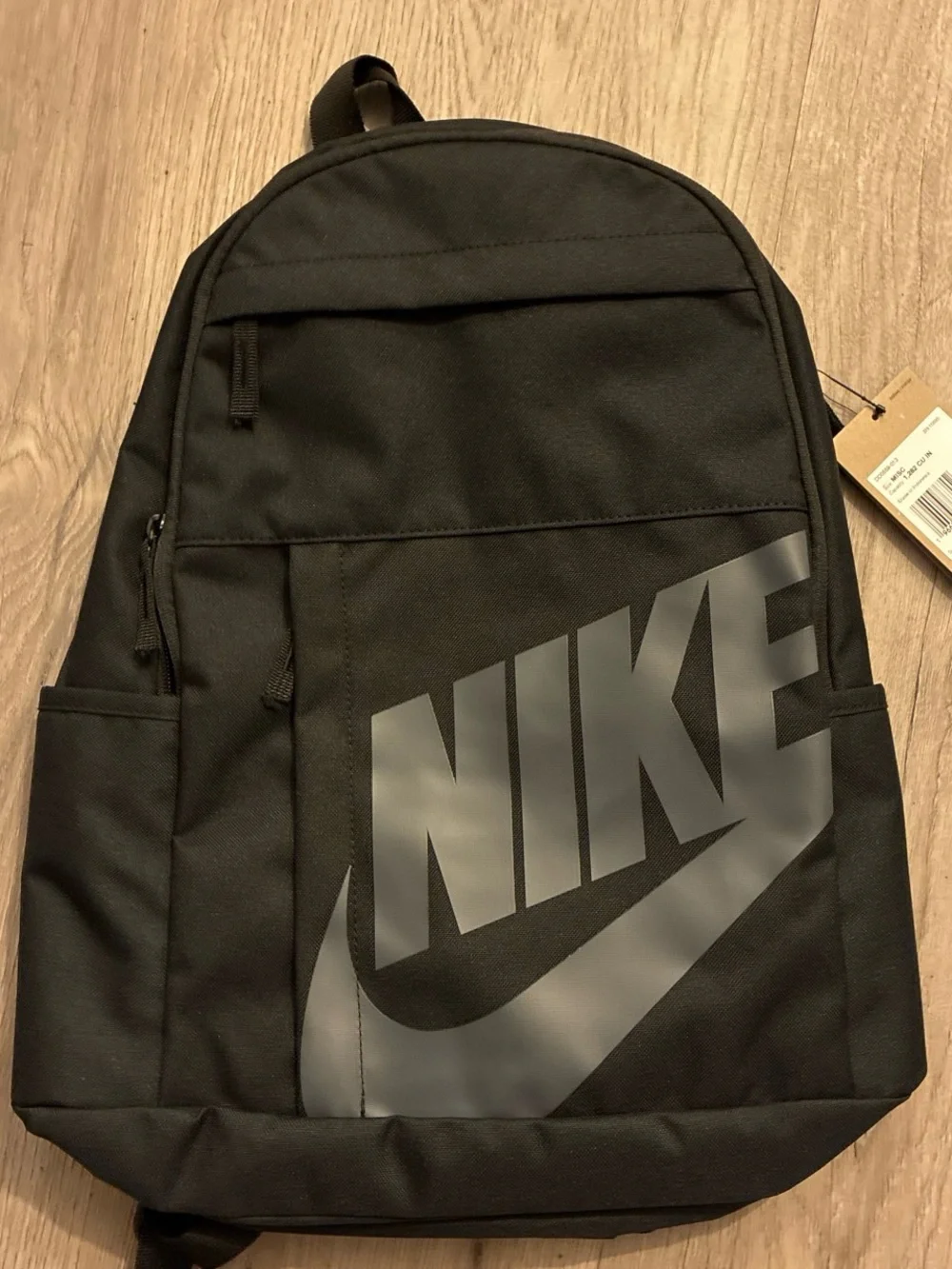 Nike Black Backpack with Large Gray Logo